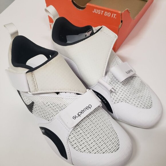 Nike Men's SuperRep Cycle Cycling Shoes in White/black - Size 10 - Picture 9 of 9